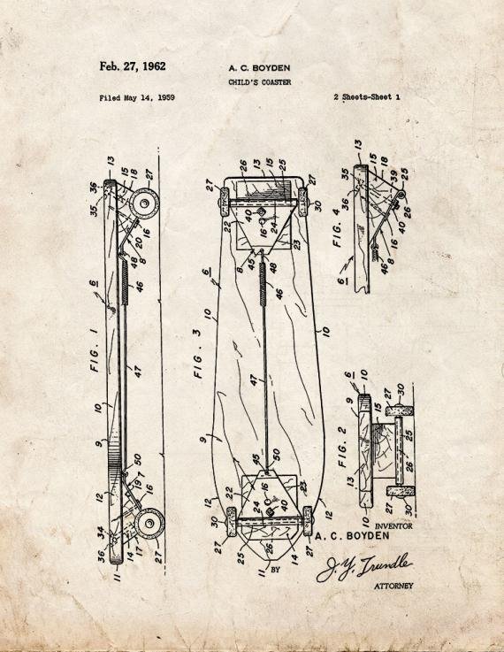 Patent Blueprint 420 1 12 A4 Photo Print