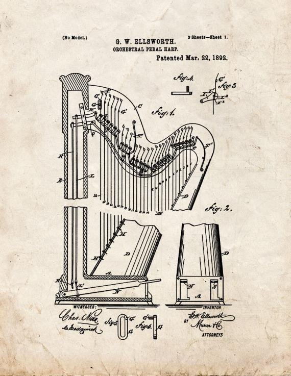 Patent Blueprint 4200 1 12 A4 Photo Print