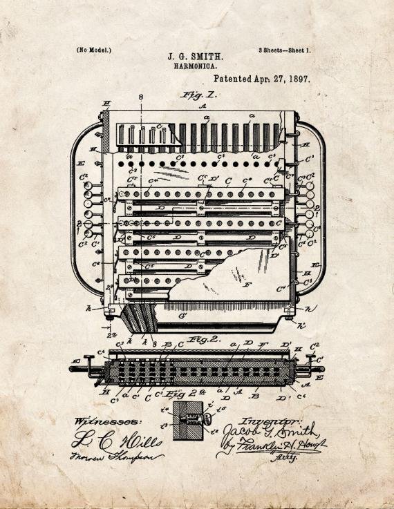 Patent Blueprint 4211 1 12 A4 Photo Print