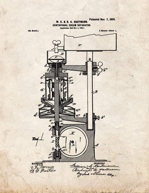 Patent Blueprint 4218 1 12 A4 Photo Print