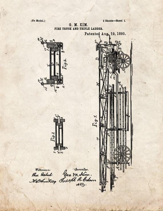 Patent Blueprint 4238 1 12 A4 Photo Print