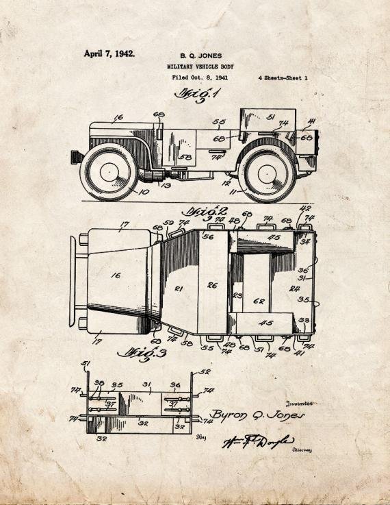Patent Blueprint 424 1 12 A4 Photo Print
