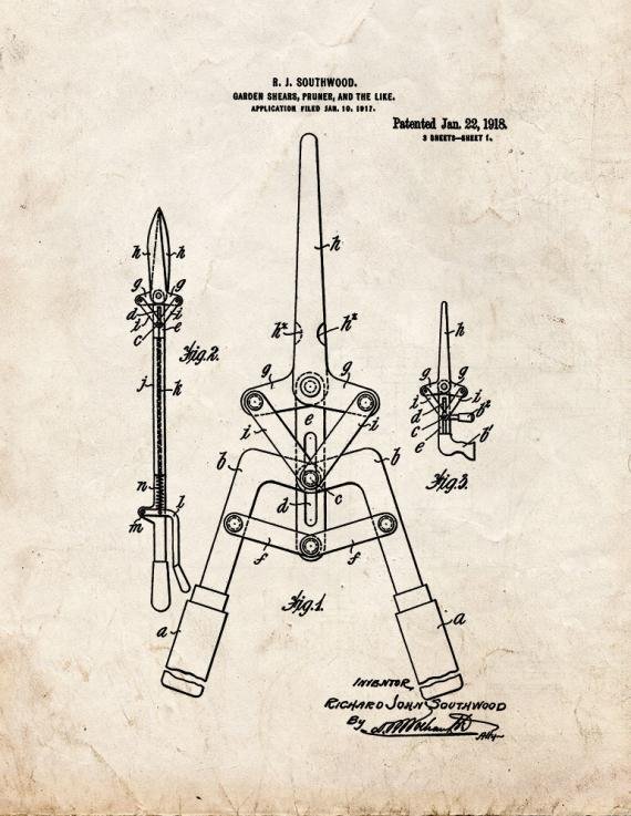 Patent Blueprint 4261 1 12 A4 Photo Print