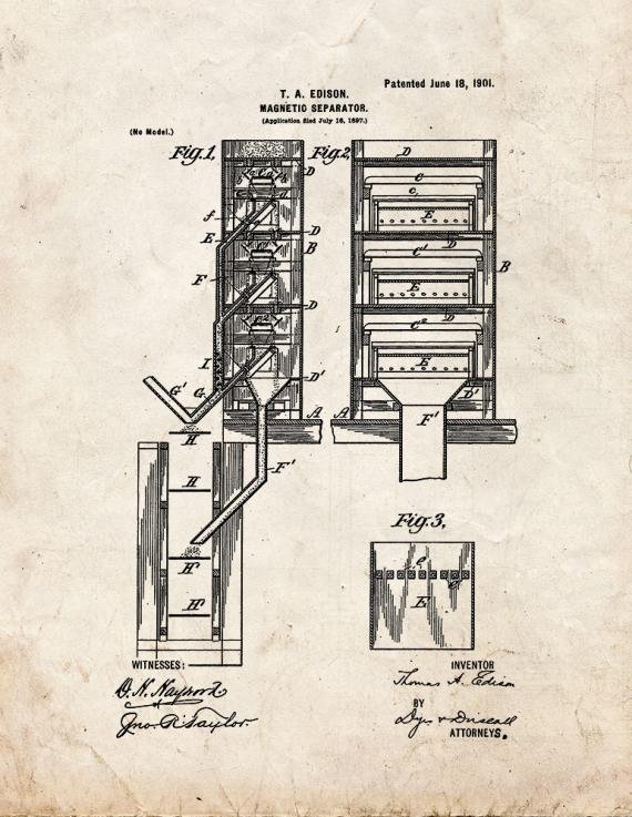Patent Blueprint 4299 1 12 A4 Photo Print