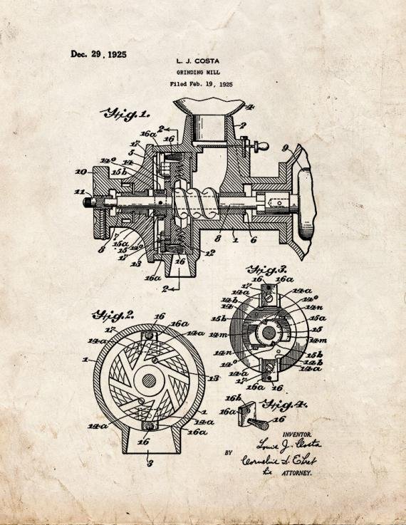 Patent Blueprint 4319 1 12 A4 Photo Print