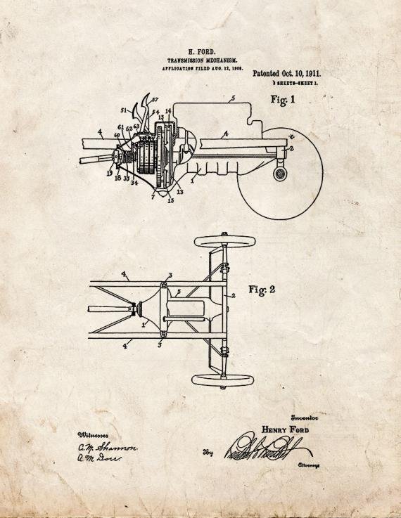 Patent Blueprint 4333 1 12 A4 Photo Print