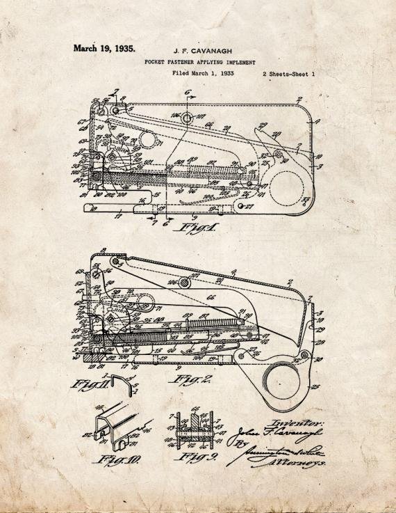 Patent Blueprint 4358 1 12 A4 Photo Print