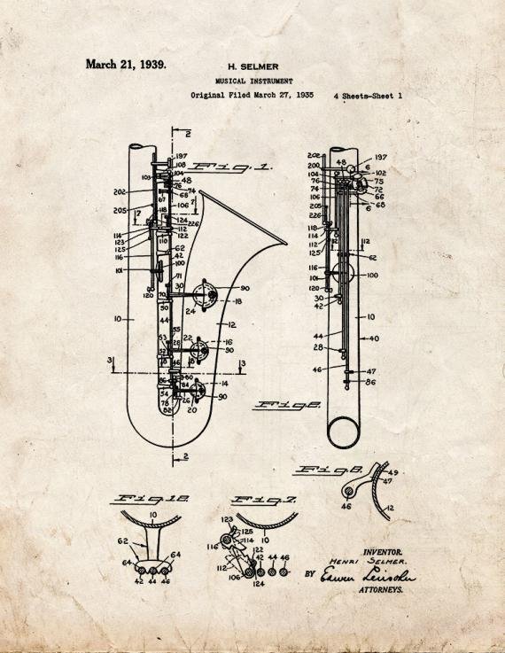Patent Blueprint 4360 1 12 A4 Photo Print