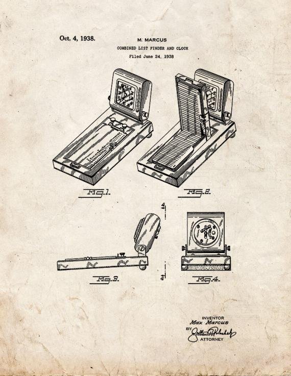 Patent Blueprint 4375 1 12 A4 Photo Print
