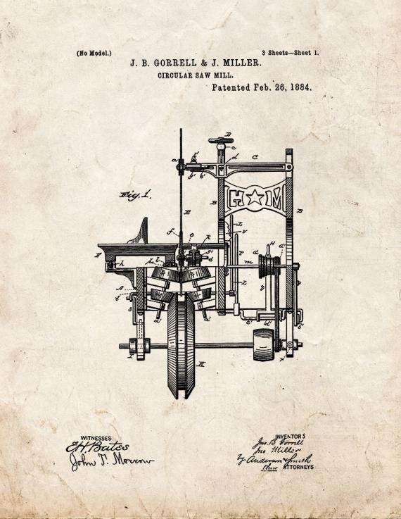 Patent Blueprint 4422 1 12 A4 Photo Print