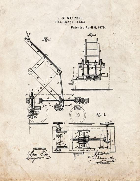 Patent Blueprint 4424 1 12 A4 Photo Print
