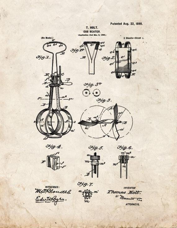Patent Blueprint 4432 1 12 A4 Photo Print