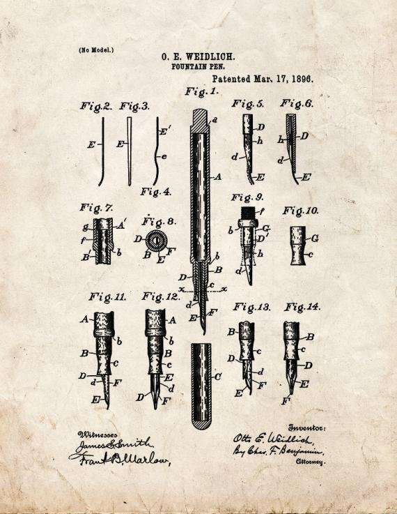 Patent Blueprint 4437 1 12 A4 Photo Print