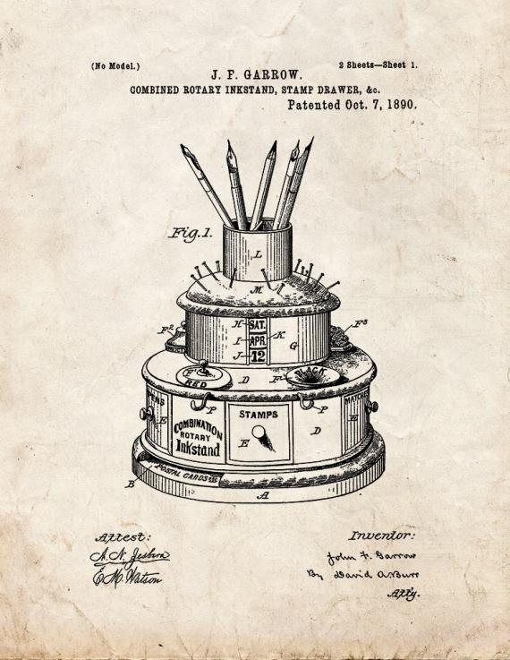 Patent Blueprint 4440 1 12 A4 Photo Print