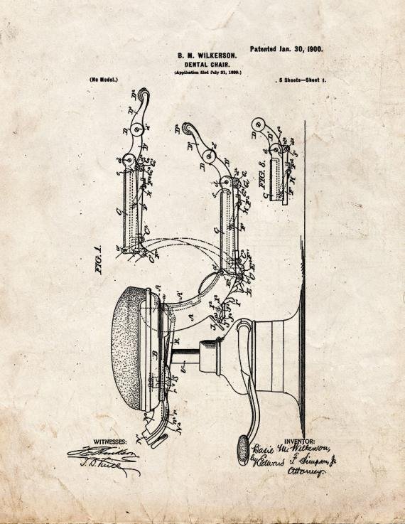 Patent Blueprint 4442 1 12 A4 Photo Print