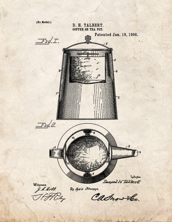 Patent Blueprint 4444 1 12 A4 Photo Print