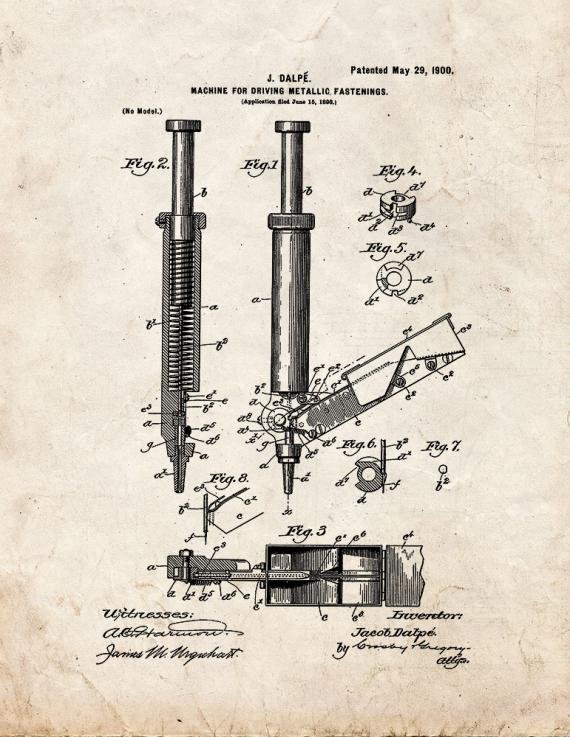 Patent Blueprint 4447 1 12 A4 Photo Print