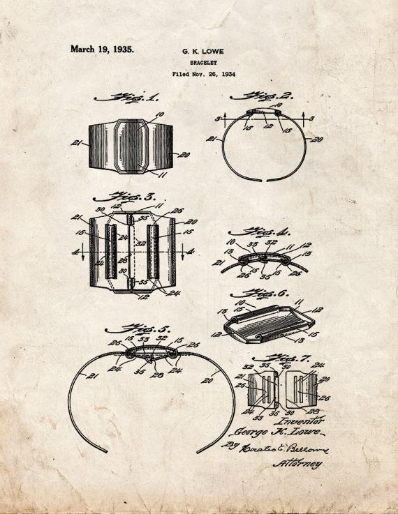 Patent Blueprint 4492 1 12 A4 Photo Print