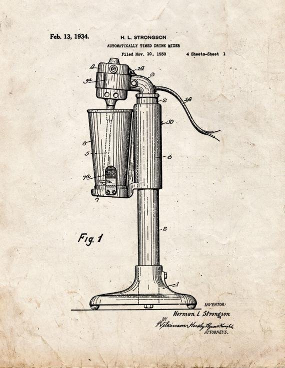Patent Blueprint 4527 1 12 A4 Photo Print