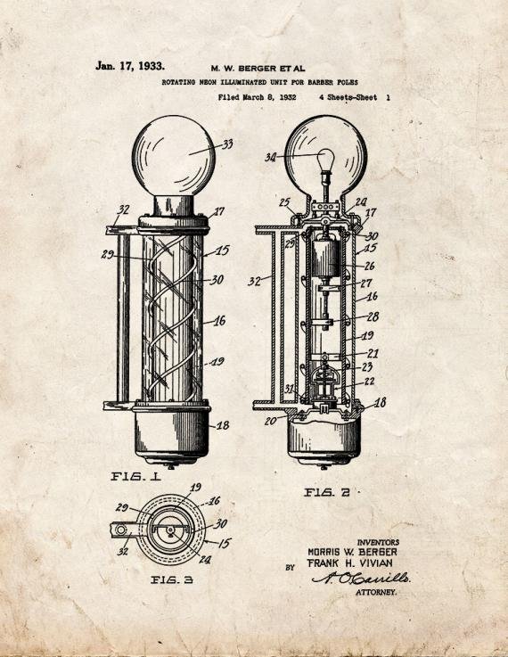 Patent Blueprint 4532 1 12 A4 Photo Print