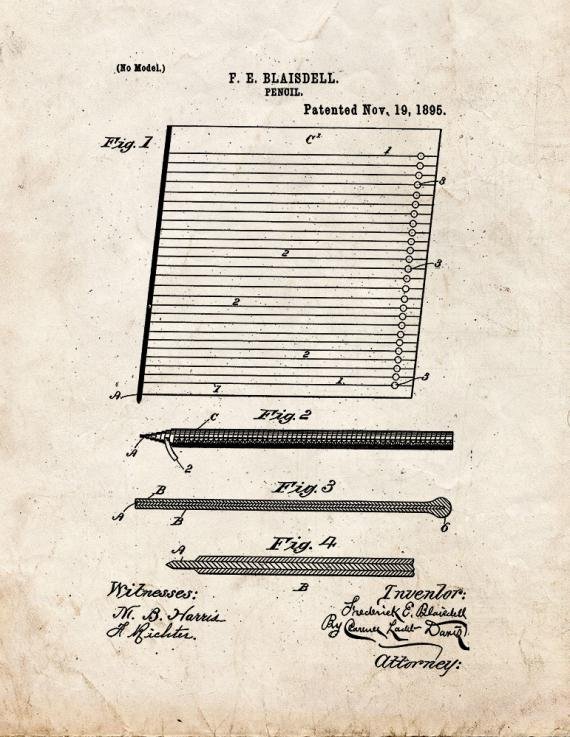 Patent Blueprint 4587 1 12 A4 Photo Print