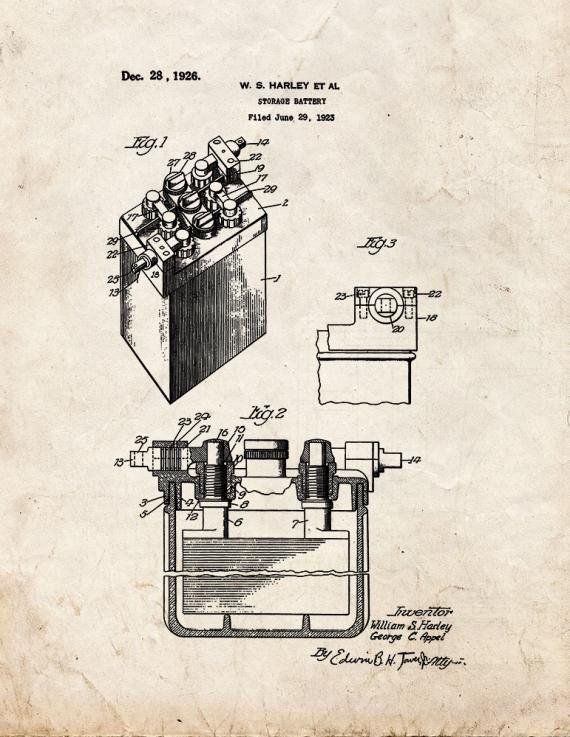 Patent Blueprint 4594 1 12 A4 Photo Print