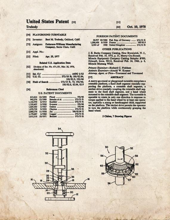 Patent Blueprint 4638 1 12 A4 Photo Print