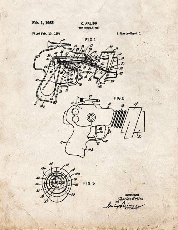 Patent Blueprint 4655 1 12 A4 Photo Print