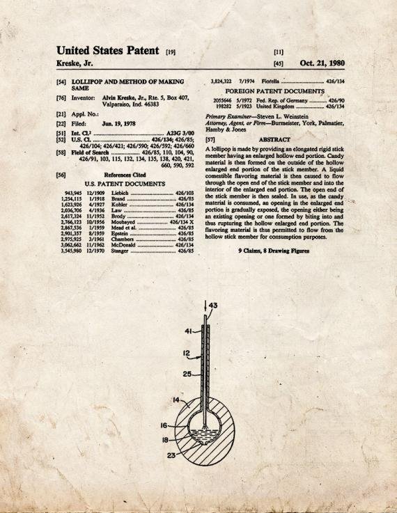Patent Blueprint 4664 1 12 A4 Photo Print