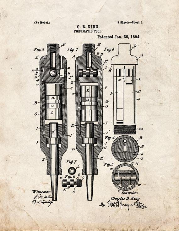 Patent Blueprint 4704 1 12 A4 Photo Print
