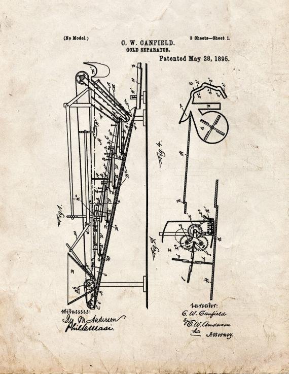Patent Blueprint 4708 1 12 A4 Photo Print