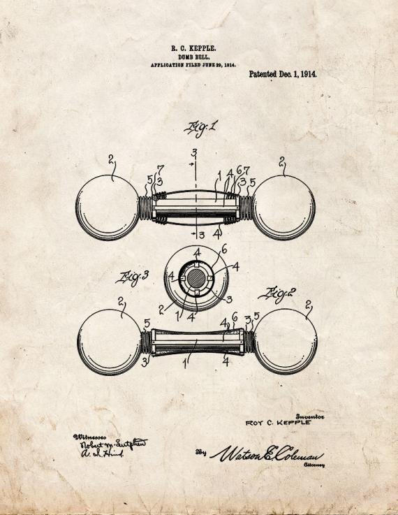 Patent Blueprint 4750 1 12 A4 Photo Print