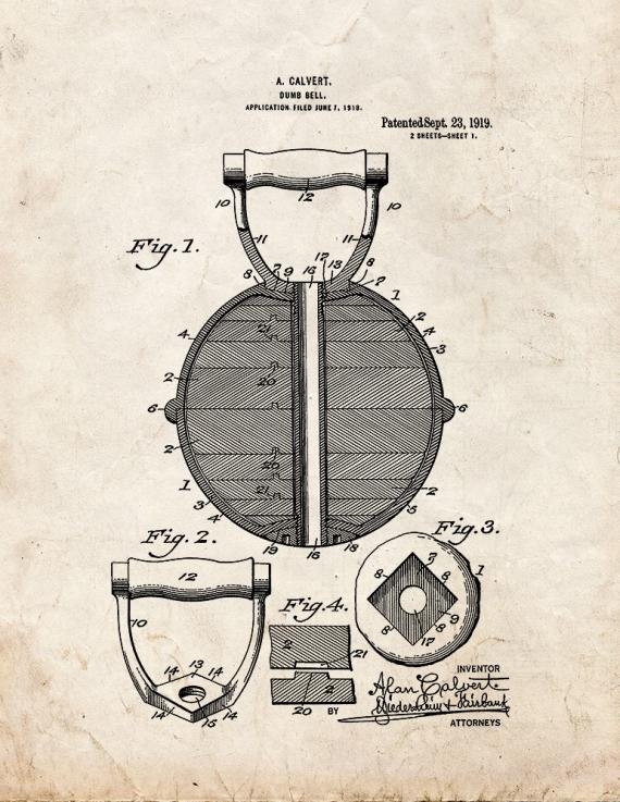 Patent Blueprint 4755 1 12 A4 Photo Print
