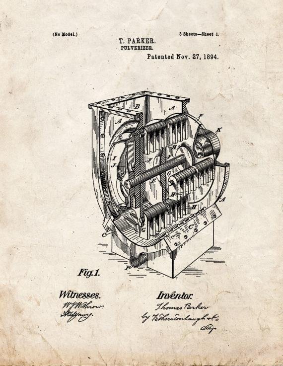 Patent Blueprint 4782 1 12 A4 Photo Print