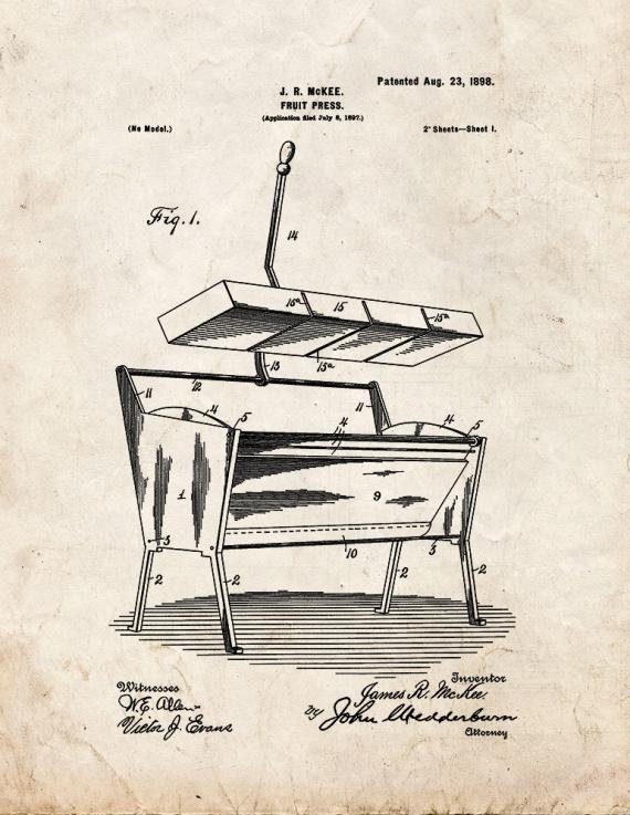 Patent Blueprint 4796 1 12 A4 Photo Print