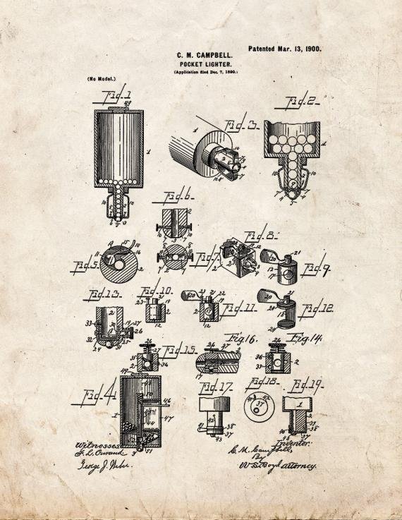 Patent Blueprint 4810 1 12 A4 Photo Print