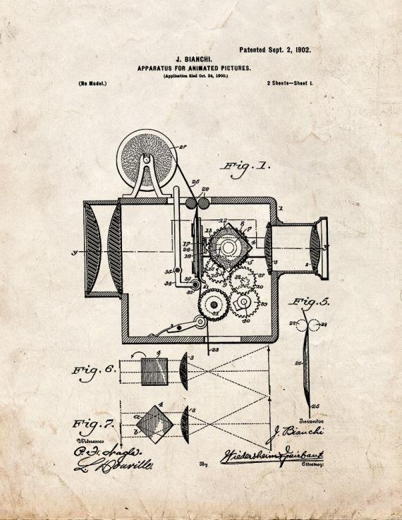 Patent Blueprint 4826 1 12 A4 Photo Print
