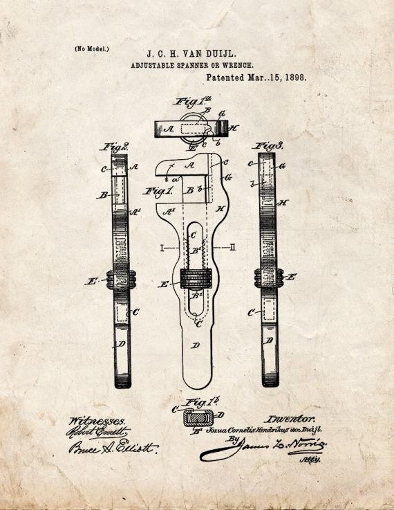 Patent Blueprint 4836 1 12 A4 Photo Print