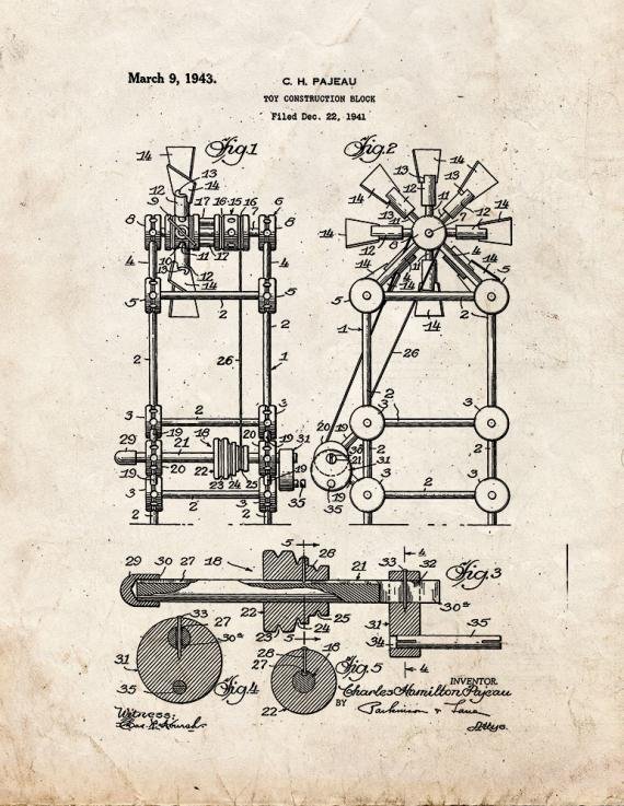 Patent Blueprint 4837 1 12 A4 Photo Print