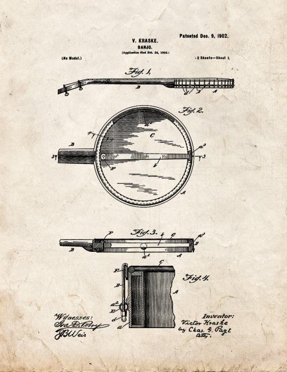 Patent Blueprint 4868 1 12 A4 Photo Print
