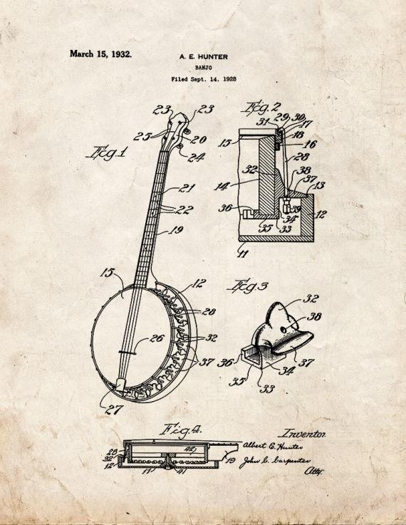 Patent Blueprint 4870 1 12 A4 Photo Print