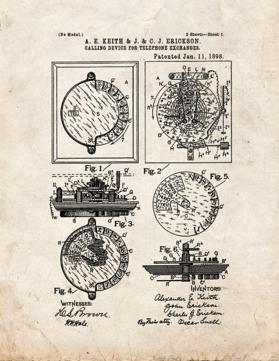 Patent Blueprint 4877 1 12 A4 Photo Print