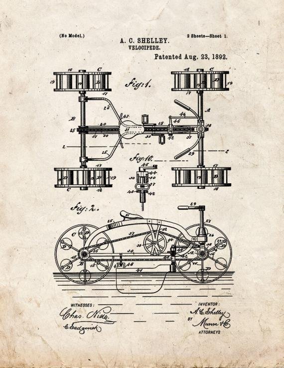 Patent Blueprint 4879 1 12 A4 Photo Print