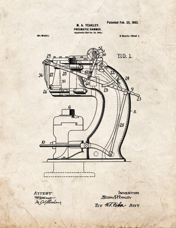 Patent Blueprint 4886 1 12 A4 Photo Print