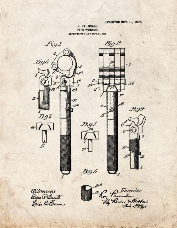 Patent Blueprint 4954 1 12 A4 Photo Print