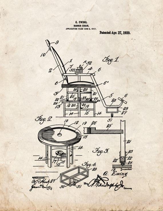 Patent Blueprint 4958 1 12 A4 Photo Print