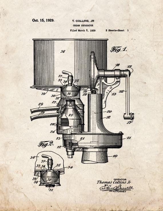 Patent Blueprint 4972 1 12 A4 Photo Print