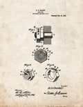 Patent Blueprint 4986 1 12 A4 Photo Print