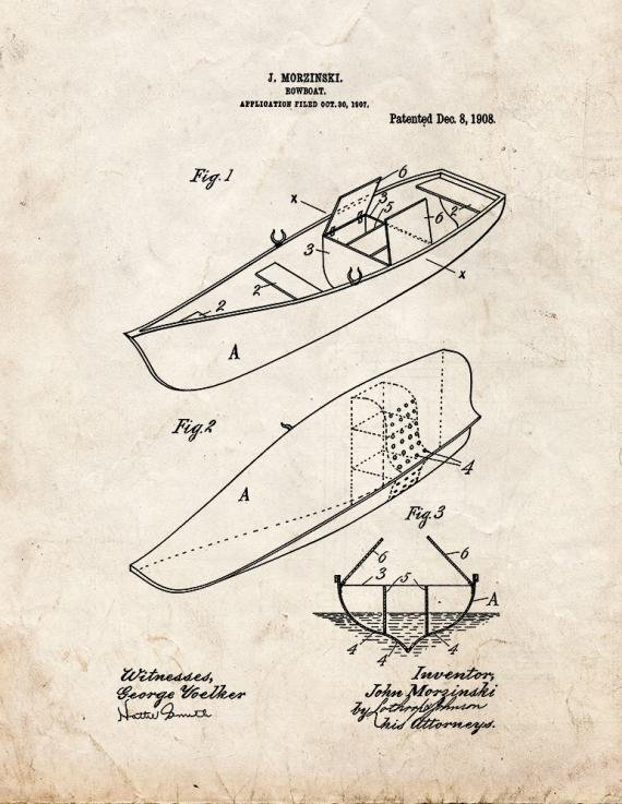 Patent Blueprint 5004 1 12 A4 Photo Print