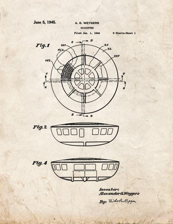 Patent Blueprint 5009 1 12 A4 Photo Print